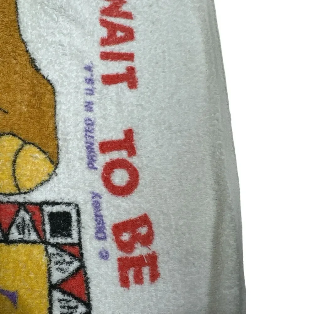 Vintage 90’s Disney Lion King Beach Bath Towel Simba Just Can't Wait
